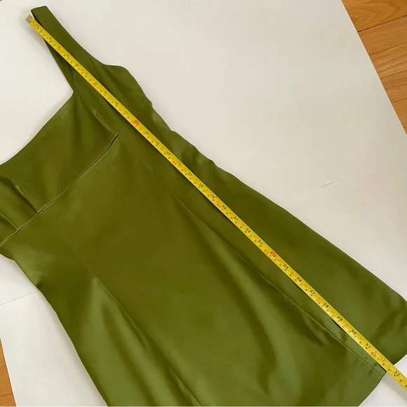 Aritzia Wilfred Shine Satin Mini Dress in Succulent Green NWT - Picture 12 of 12